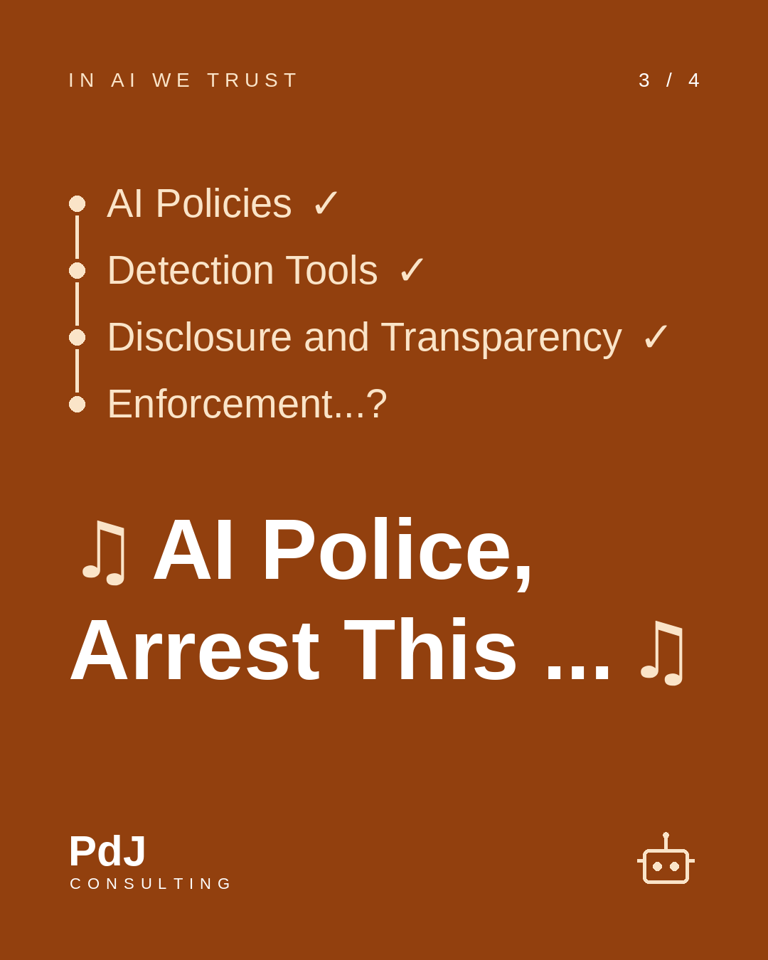 Series card three: AI Police, Arrest This